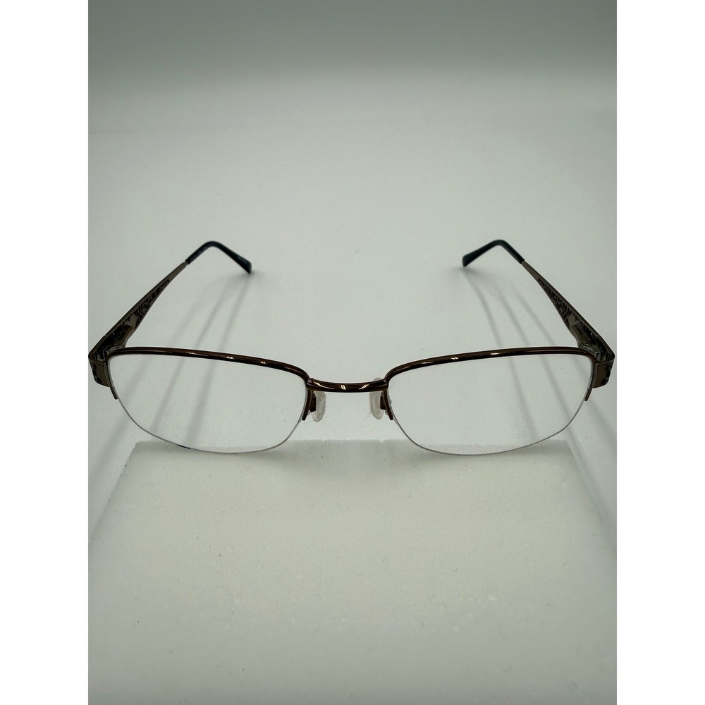 Elle Eyeglass Frames Women 50mm Bronze Excellent Filigree Office Siren EL13430
